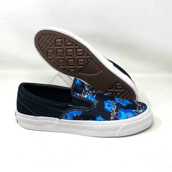 Converse Shoes Men's One Star CC Slip On Black Canvas Blue Floral Size 164228C - Picture 3 of 10
